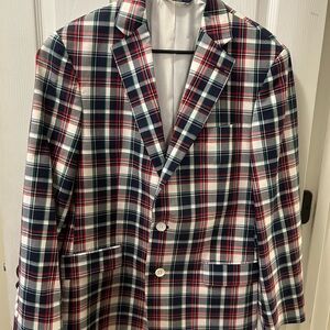 Brooks Brothers Red and Blue Plaid Blazer